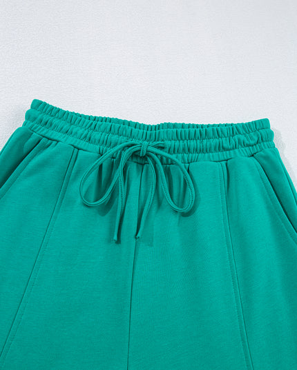 Lapis Mineral Wash Pullover and Wide Leg Cargo Pants Set