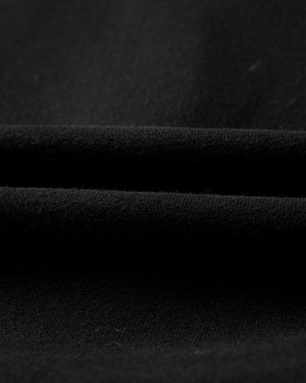Black Zip Up Stand Collar Ribbed Thumbhole Sleeve Sweatshirt