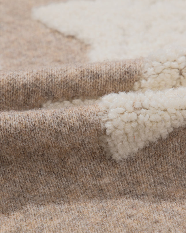 Khaki Star Pattern Pockets Button Front Cardigan