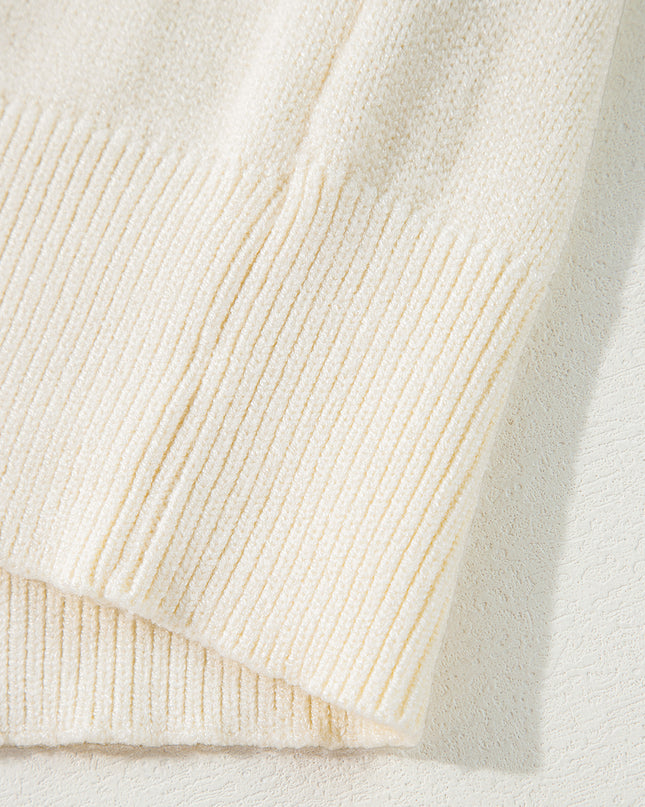 Apricot Halloween Boo Drop Shoulder Knit Sweater