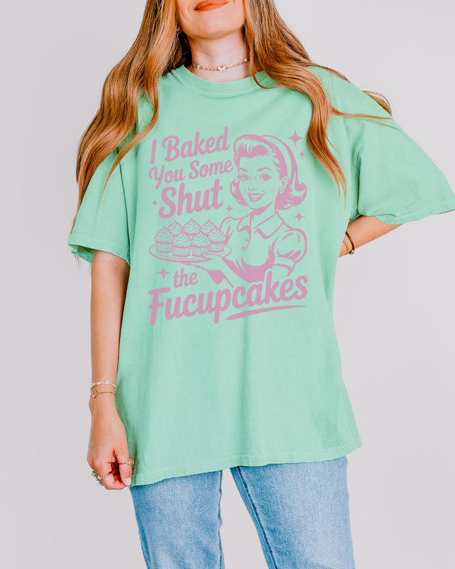 Funny Retro Graphic Tee – “Shut the Fucupcakes” Comfort Colors Shirt | Multiple Colors & Sizes