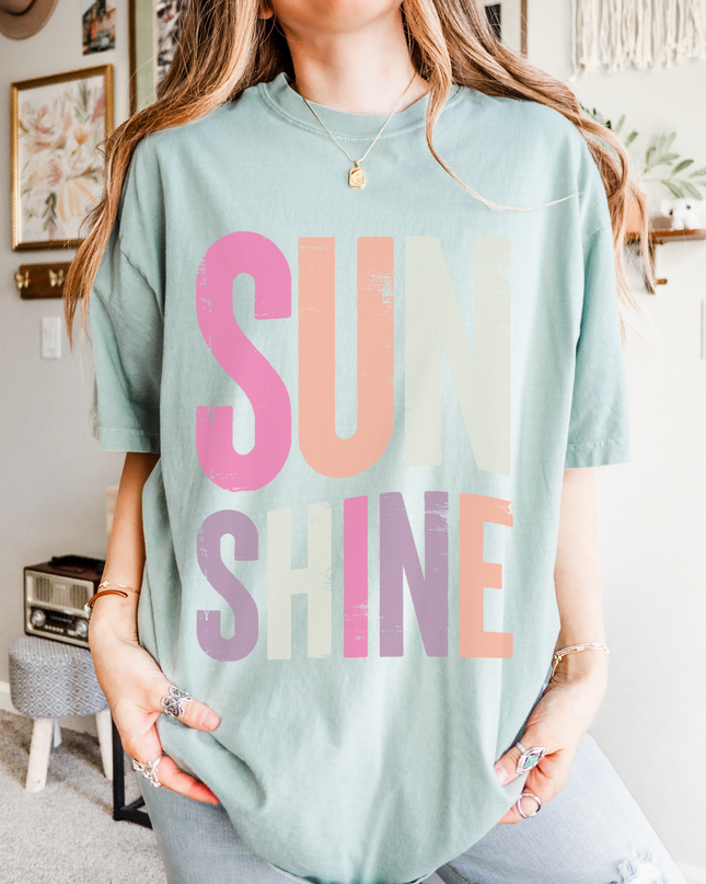 Oversized Sunshine Graphic Tee – Bright Summer Beach Shirt