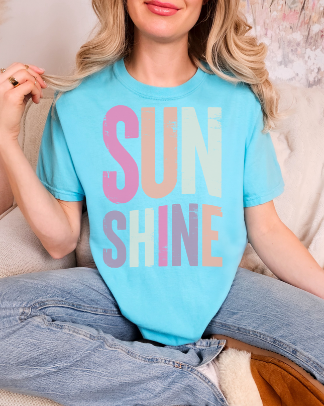 Oversized Sunshine Graphic Tee – Bright Summer Beach Shirt