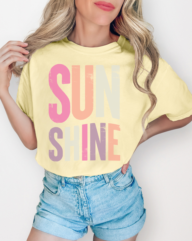 Oversized Sunshine Graphic Tee – Bright Summer Beach Shirt