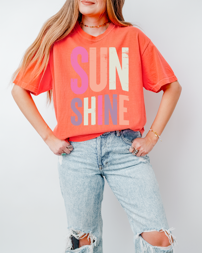 Oversized Sunshine Graphic Tee – Bright Summer Beach Shirt