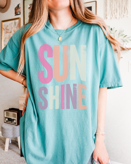 Oversized Sunshine Graphic Tee – Bright Summer Beach Shirt