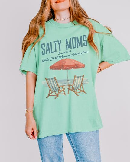 Salty Moms T-Shirt for Beach Lovers, Unisex Casual Tee, Gift for Moms, Summer Wear, Vacation Style, Nautical Fashion