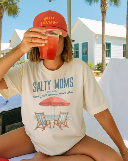 Salty Moms T-Shirt for Beach Lovers, Unisex Casual Tee, Gift for Moms, Summer Wear, Vacation Style, Nautical Fashion