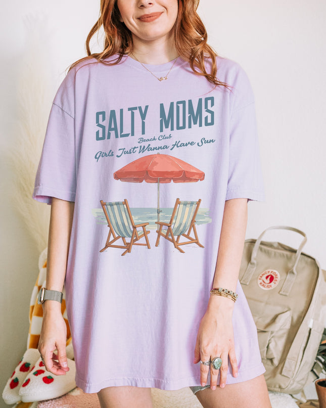 Salty Moms T-Shirt for Beach Lovers, Unisex Casual Tee, Gift for Moms, Summer Wear, Vacation Style, Nautical Fashion