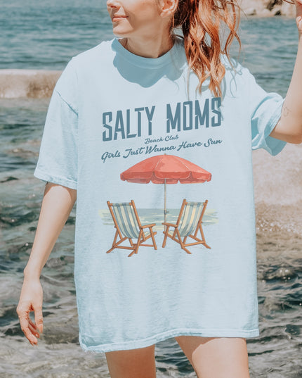 Salty Moms T-Shirt for Beach Lovers, Unisex Casual Tee, Gift for Moms, Summer Wear, Vacation Style, Nautical Fashion
