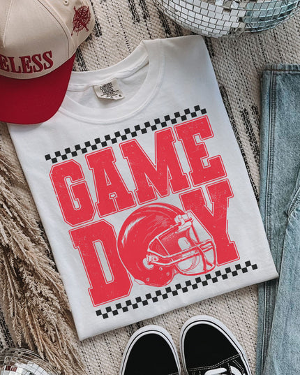 Game Day Graphic Tee – Retro Football Shirt for Women | Oversized Tailgate T-Shirt