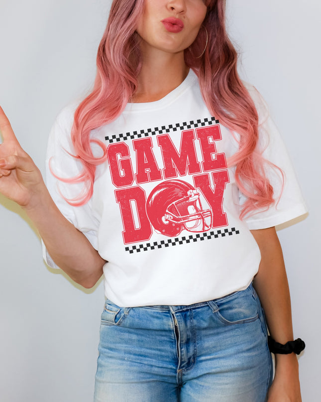 Game Day Graphic Tee – Retro Football Shirt for Women | Oversized Tailgate T-Shirt