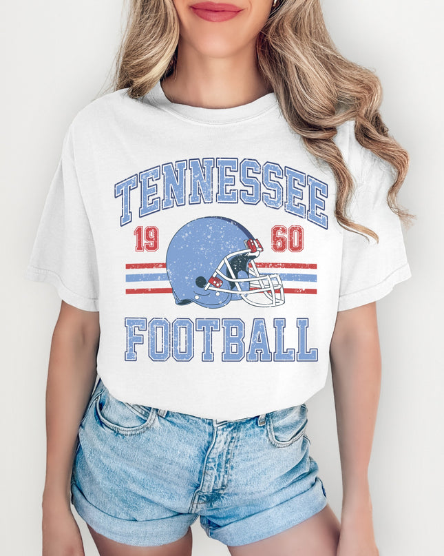 Tennessee Football Vintage Graphic Tee – White Oversized Game Day Shirt