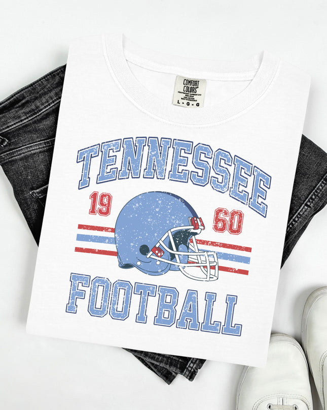 Tennessee Football Vintage Graphic Tee – White Oversized Game Day Shirt