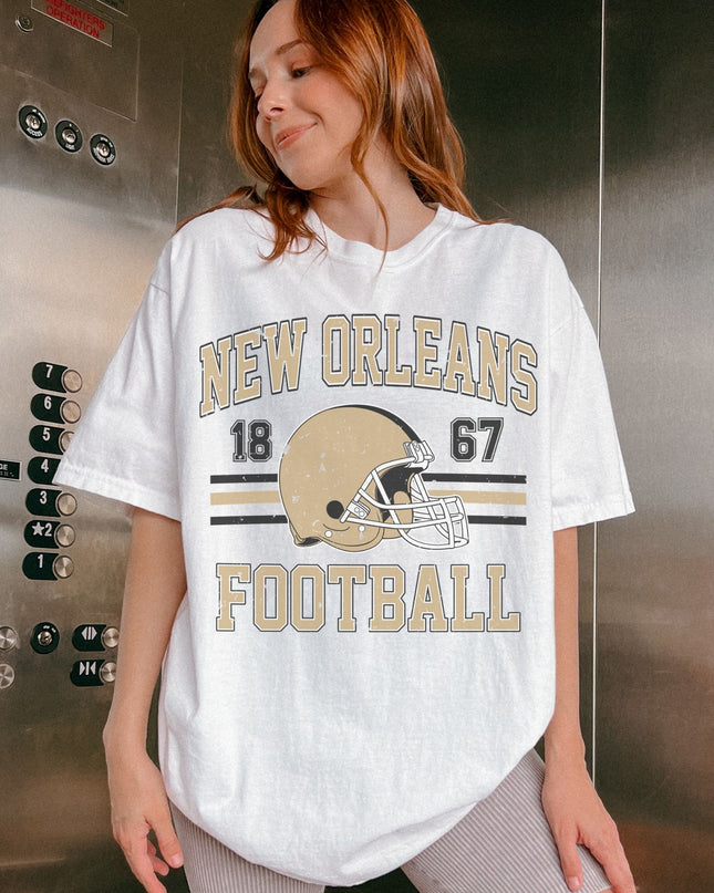 Vintage New Orleans Football T-Shirt, Sports Tee, Unisex Graphic Tee, Gift for Fans, Casual Wear, Game Day Shirt