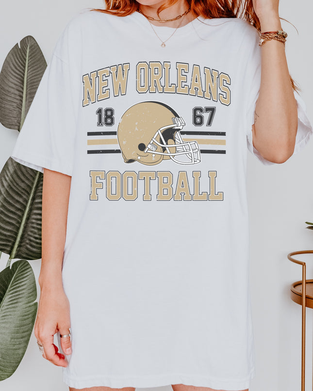 Vintage New Orleans Football T-Shirt, Sports Tee, Unisex Graphic Tee, Gift for Fans, Casual Wear, Game Day Shirt