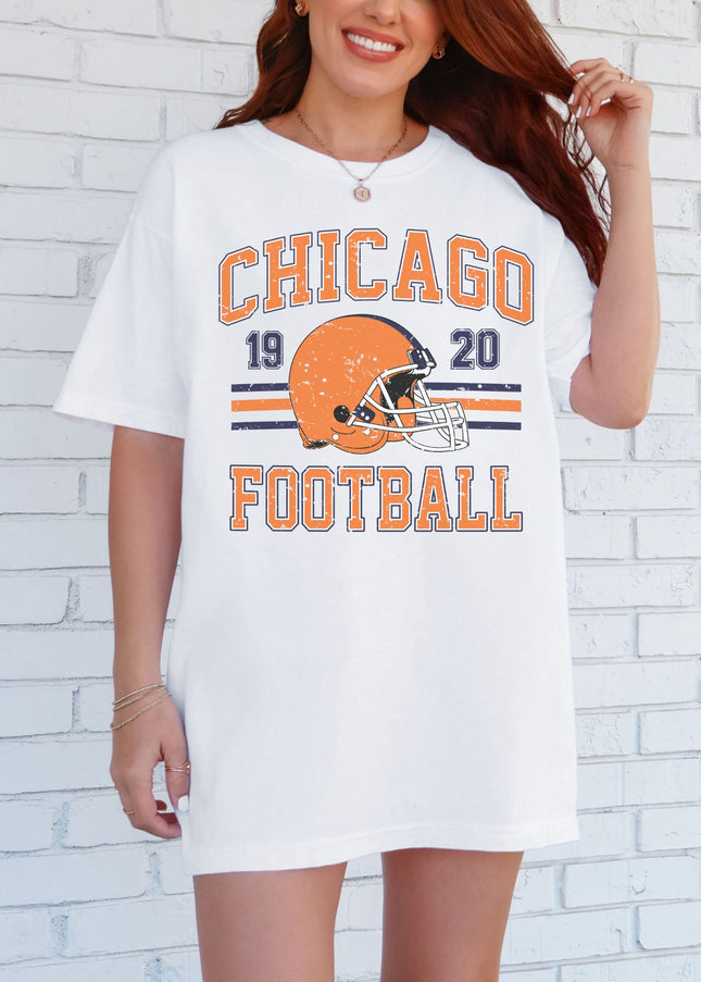 Chicago Football T-Shirt | Retro Vintage Sports Tee | Game Day Shirt