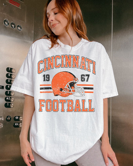 Cincinnati Football T-Shirt | Retro Vintage Sports Tee | Game Day Shirt