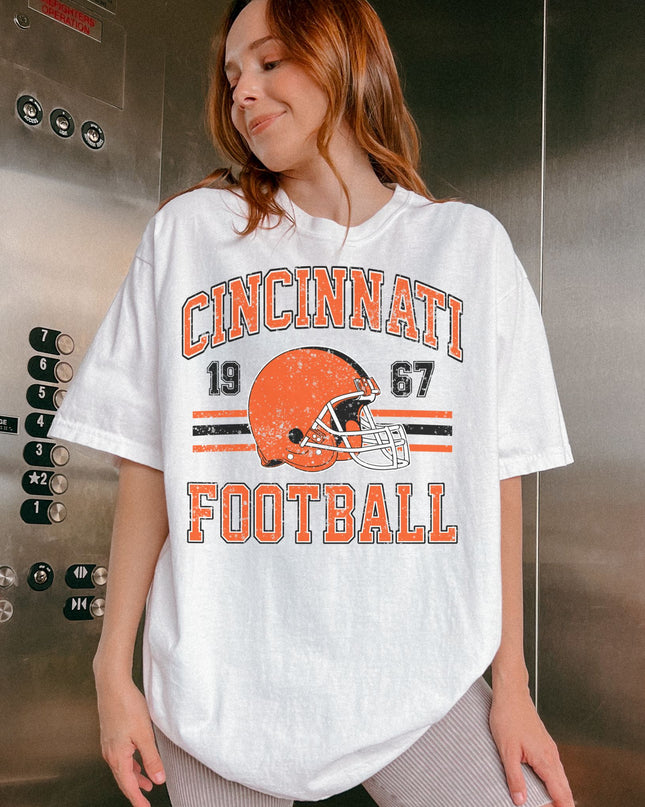 Cincinnati Football T-Shirt | Retro Vintage Sports Tee | Game Day Shirt