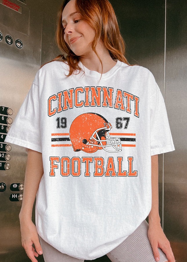 Cincinnati Football T-Shirt | Retro Vintage Sports Tee | Game Day Shirt