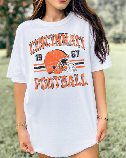 Cincinnati Football T-Shirt | Retro Vintage Sports Tee | Game Day Shirt