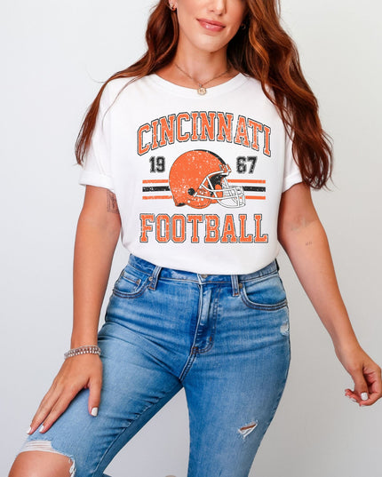 Cincinnati Football T-Shirt | Retro Vintage Sports Tee | Game Day Shirt