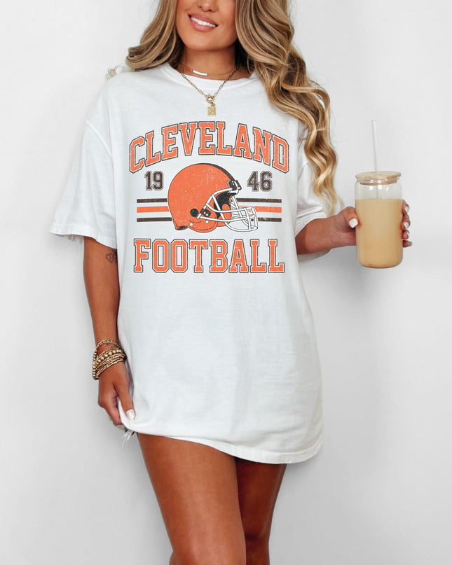 Cleveland Football T-Shirt | Retro Vintage Sports Tee | Game Day Shirt