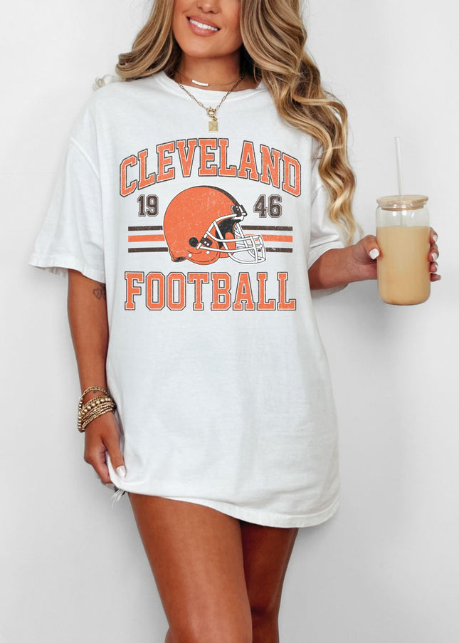 Cleveland Football T-Shirt | Retro Vintage Sports Tee | Game Day Shirt