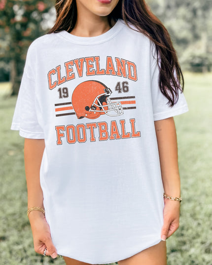 Cleveland Football T-Shirt | Retro Vintage Sports Tee | Game Day Shirt