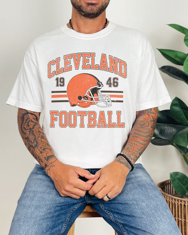 Cleveland Football T-Shirt | Retro Vintage Sports Tee | Game Day Shirt