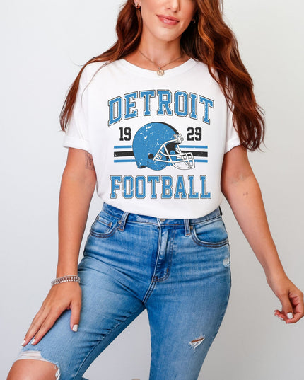 Detroit Football T-Shirt | Retro Vintage Sports Tee | Game Day Shirt