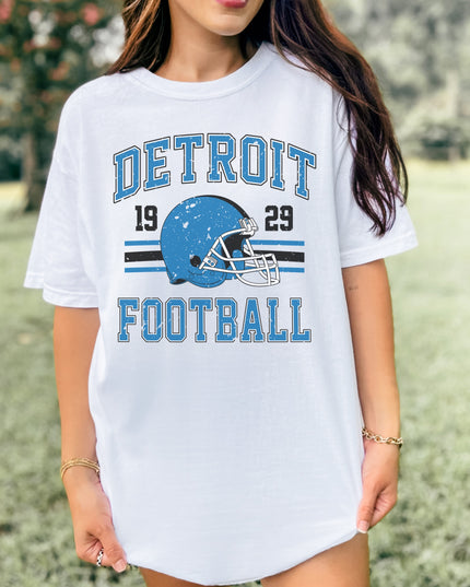 Detroit Football T-Shirt | Retro Vintage Sports Tee | Game Day Shirt