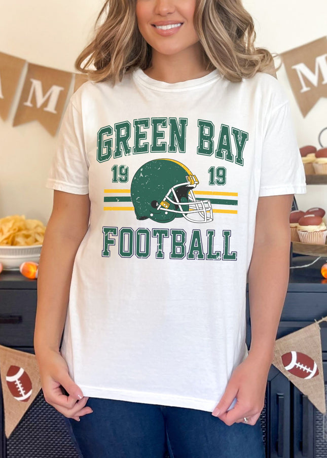 Green Bay Football T-Shirt | Retro Vintage Sports Tee | Game Day Shirt