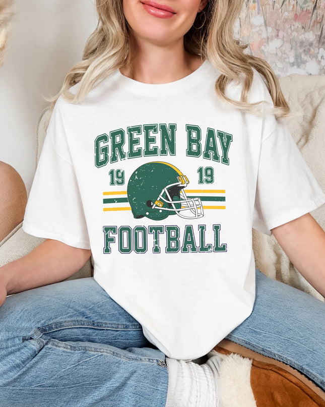 Green Bay Football T-Shirt | Retro Vintage Sports Tee | Game Day Shirt