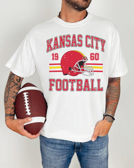 Kansas City Football T-Shirt | Retro Vintage Sports Tee | Game Day Shirt