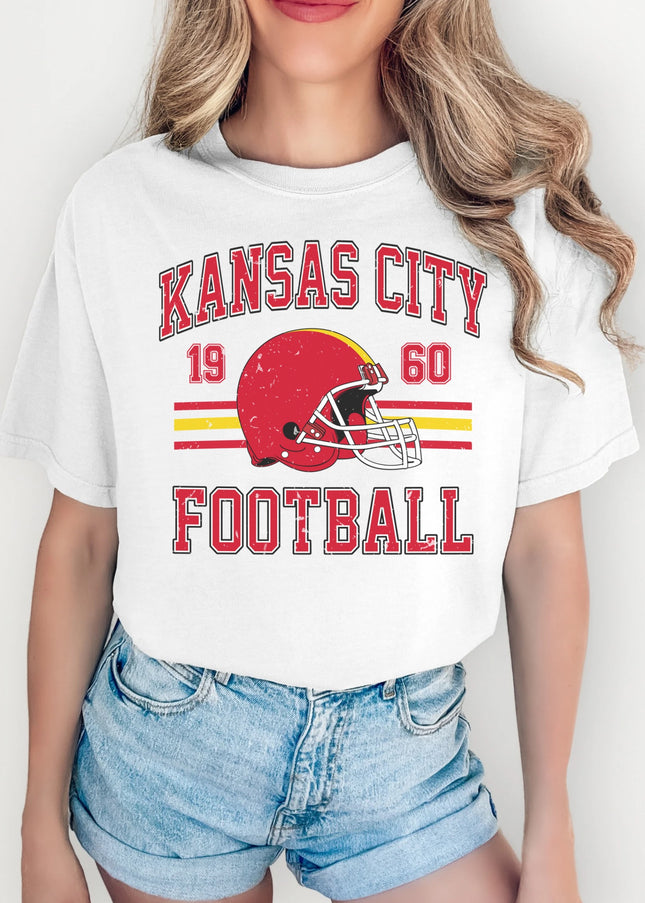 Kansas City Football T-Shirt | Retro Vintage Sports Tee | Game Day Shirt