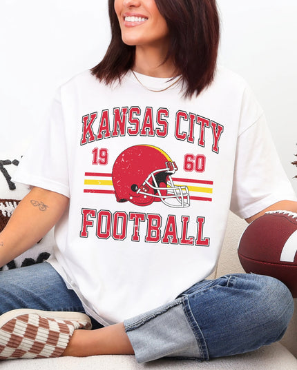 Kansas City Football T-Shirt | Retro Vintage Sports Tee | Game Day Shirt