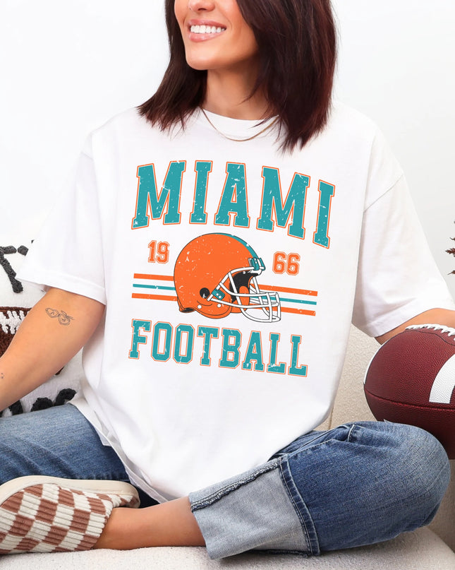 Miami Football T-Shirt | Retro Sports Tee | Vintage Game Day Shirt