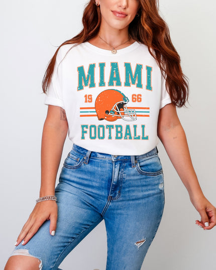 Miami Football T-Shirt | Retro Sports Tee | Vintage Game Day Shirt