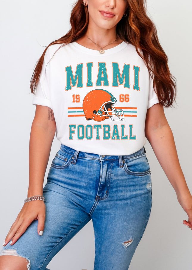 Miami Football T-Shirt | Retro Sports Tee | Vintage Game Day Shirt