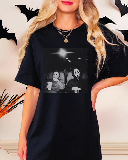 Oversized Horror Movie Graphic Tee | Pepper & Black | Size Up 2 for Comfy Fit