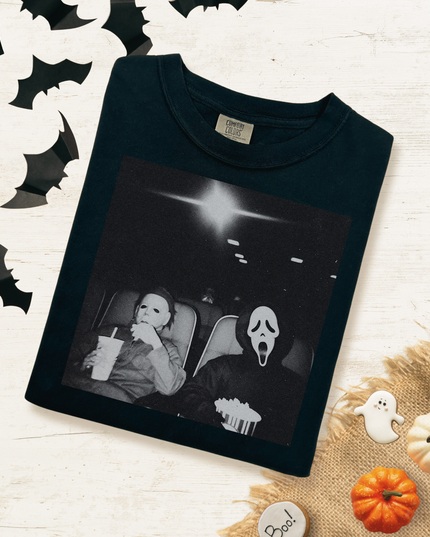 Oversized Horror Movie Graphic Tee | Pepper & Black | Size Up 2 for Comfy Fit