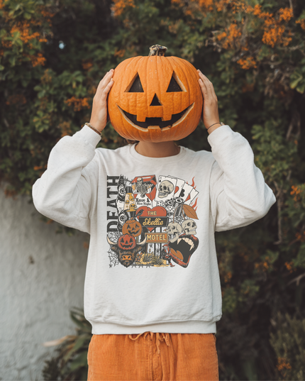 Halloween Vibes Crewneck Sweatshirt, Cozy Fall Fashion, Spooky Autumn Style, Unisex Sweatshirt, Halloween Apparel, Perfect Gift