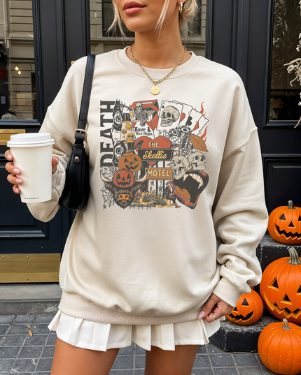 Halloween Vibes Crewneck Sweatshirt, Cozy Fall Fashion, Spooky Autumn Style, Unisex Sweatshirt, Halloween Apparel, Perfect Gift