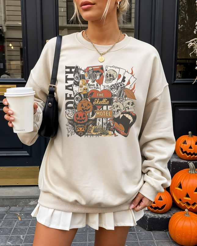 Halloween Vibes Crewneck Sweatshirt, Cozy Fall Fashion, Spooky Autumn Style, Unisex Sweatshirt, Halloween Apparel, Perfect Gift