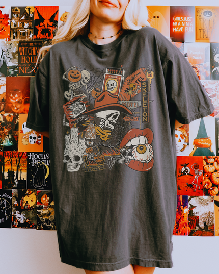 Halloween Graphic Tee, Unisex Spooky Shirt, Vintage Style T-shirt, Fall Apparel, Halloween Costume Layering