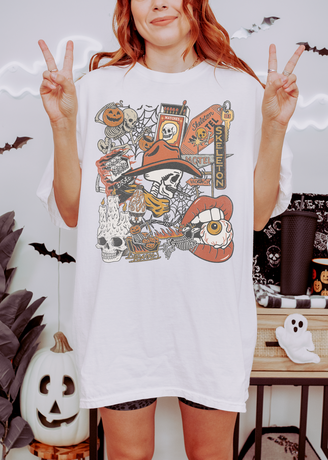 Halloween Graphic Tee, Unisex Spooky Shirt, Vintage Style T-shirt, Fall Apparel, Halloween Costume Layering