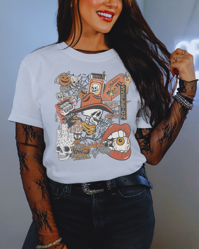 Halloween Graphic Tee, Unisex Spooky Shirt, Vintage Style T-shirt, Fall Apparel, Halloween Costume Layering