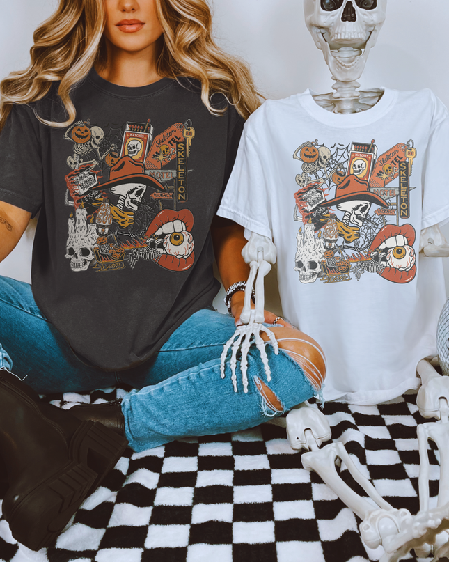Halloween Graphic Tee, Unisex Spooky Shirt, Vintage Style T-shirt, Fall Apparel, Halloween Costume Layering