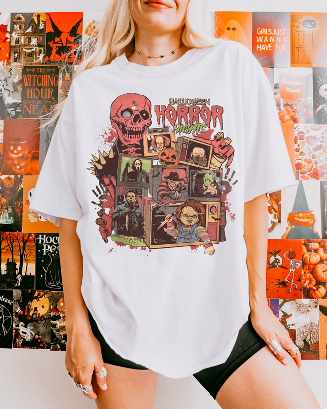 Halloween Horror Unisex T-shirt, Spooky Tee for Fans, Perfect for Parties, Gift for Horror Lovers, Unique Graphic Tee